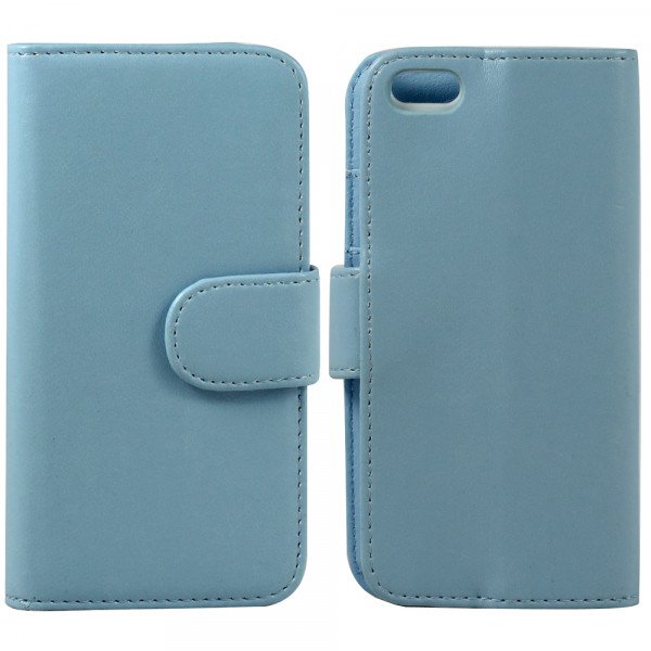 Wholesale iPhone 5C Simple Flip Leather Wallet Case (Blue)